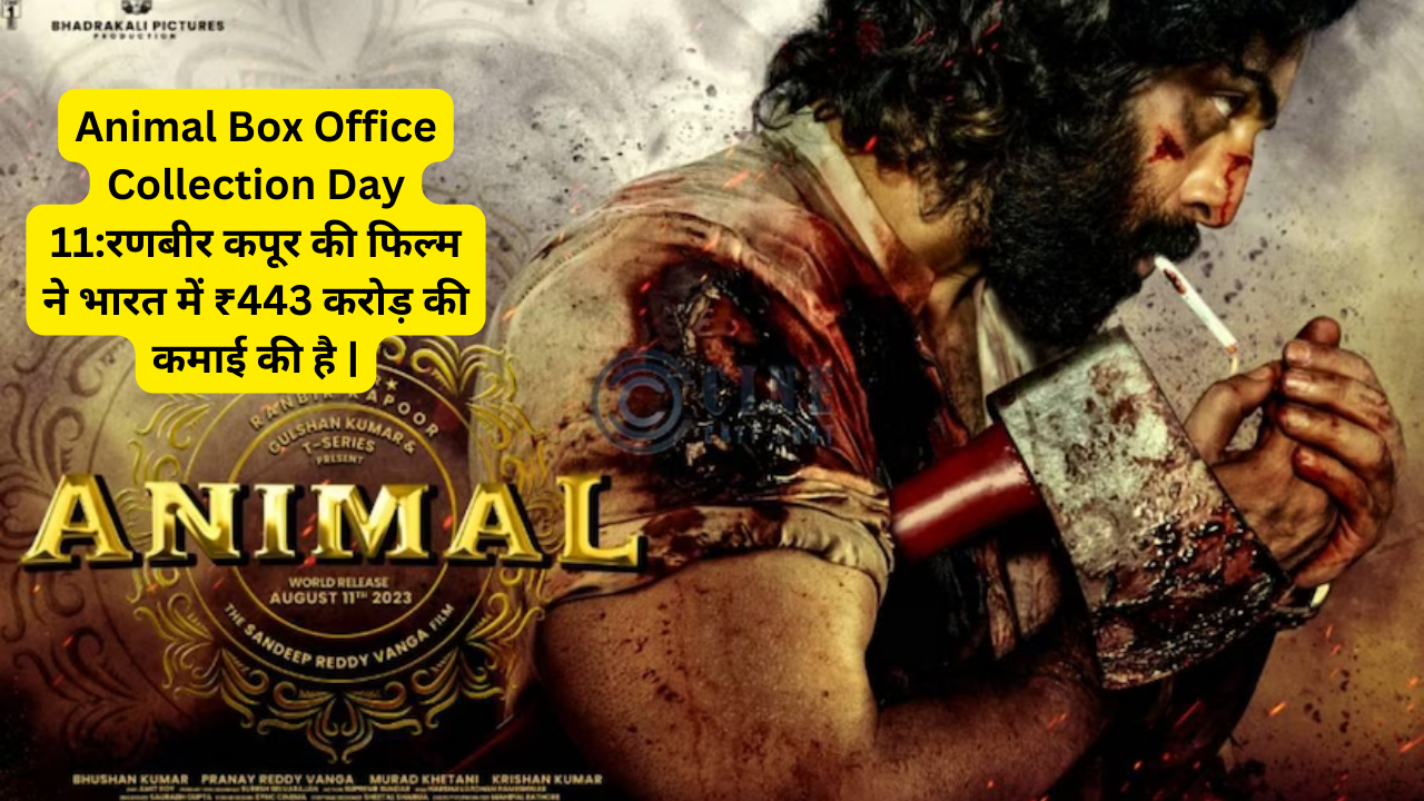 Animal Box Office Collection Day 11:रणबीर कपूर की फिल्म ने भारत में ₹443 करोड़ की कमाई की है |