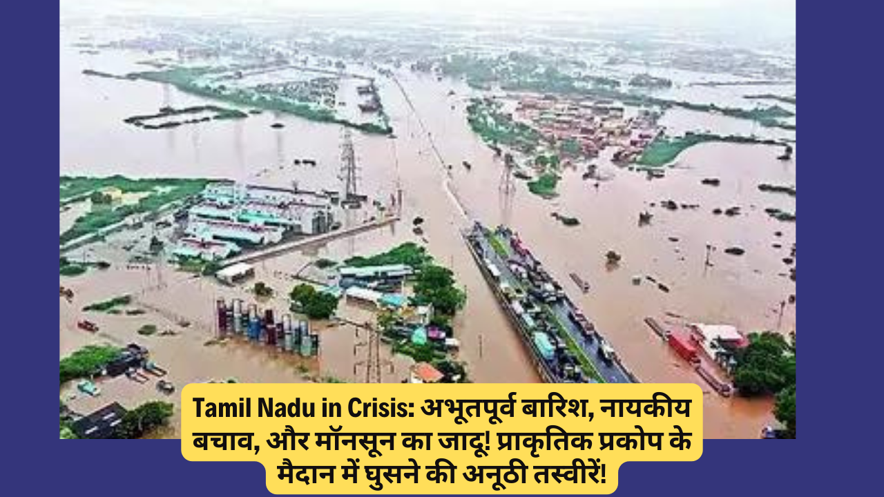 Tamil Nadu in Crisis: अभूतपूर्व बारिश, नायकीय बचाव, और मॉनसून का जादू! प्राकृतिक प्रकोप के मैदान में घुसने की अनूठी तस्वीरें!