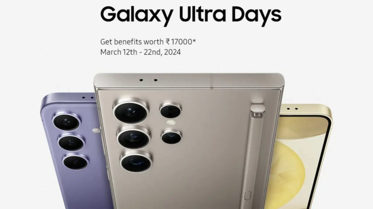 सैमसंग भारत ने ‘Samsung Galaxy Ultra Days 2024’ का ऐलान किया: गैलेक्सी S24 और S23 अल्ट्रा स्मार्टफोन के लिए विशेष ऑफर्स!