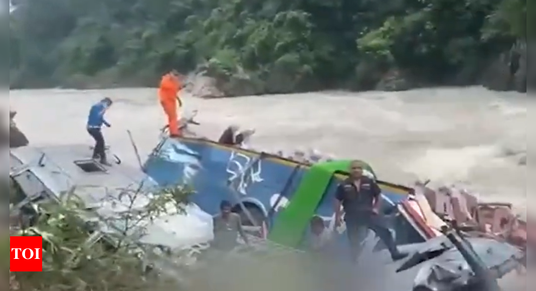 Several people feared dead as Indian passenger bus plunges into Marsyangdi river in Nepal