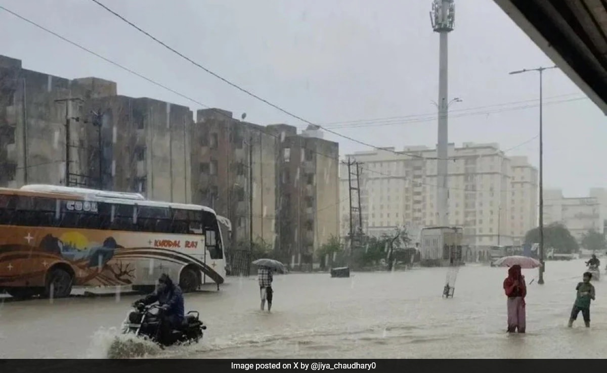 3 Dead Amid Heavy Rain In Gujarat, Vadodara, Ahmedabad Flooded