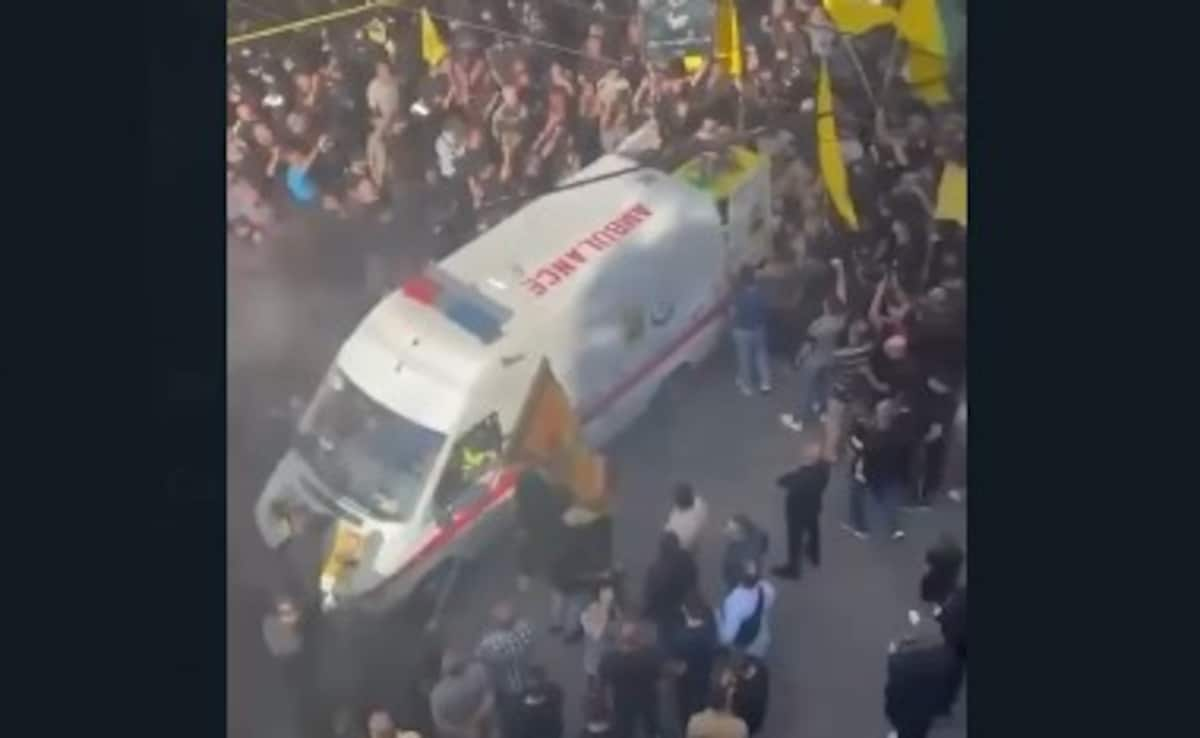 Video Shows Explosion At Funeral Of Hezbollah Member Killed In Pager Blast