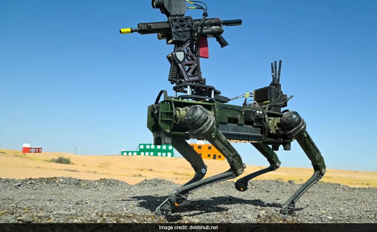 US Army Tests Robot Dogs Armed With AI-Enabled Guns At Military Facility In Middle East: Report